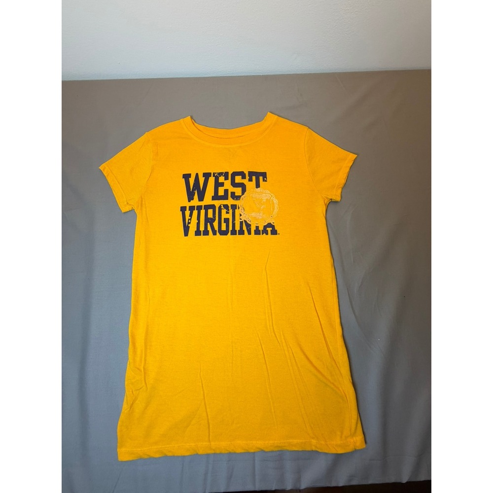 West Virginia Mountaineers Womens Graphic T-Shirt Yellow WVU Collegiate Tee Sm